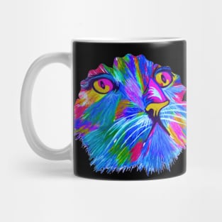 Neon Cat (shirt front) Mug